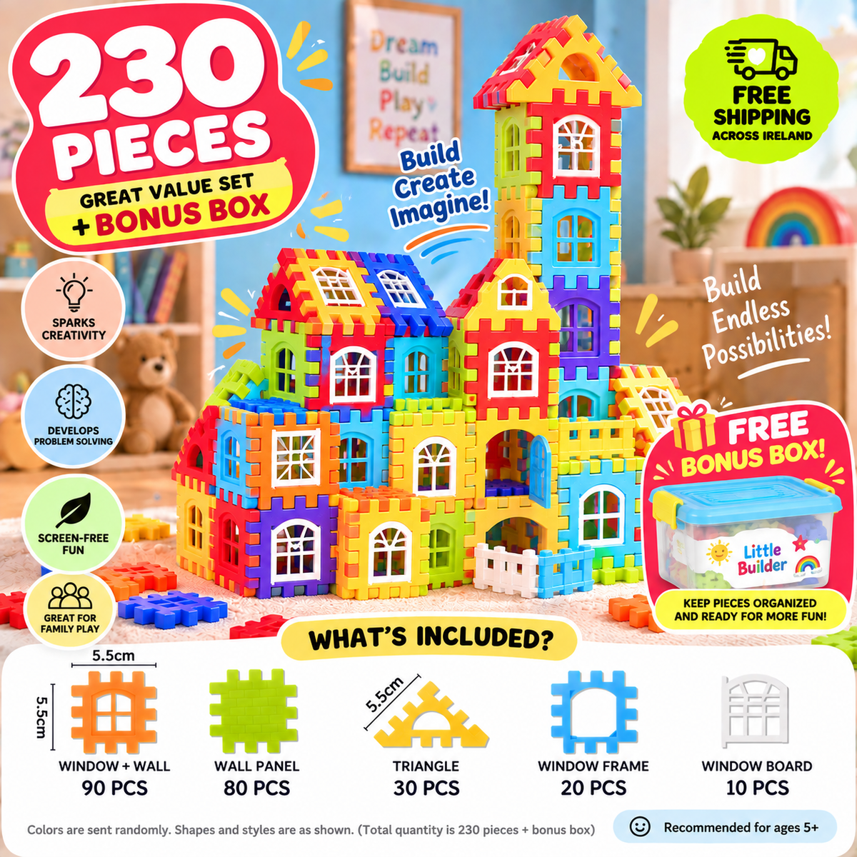 Creative Interlocking Building Blocks Set for Kids