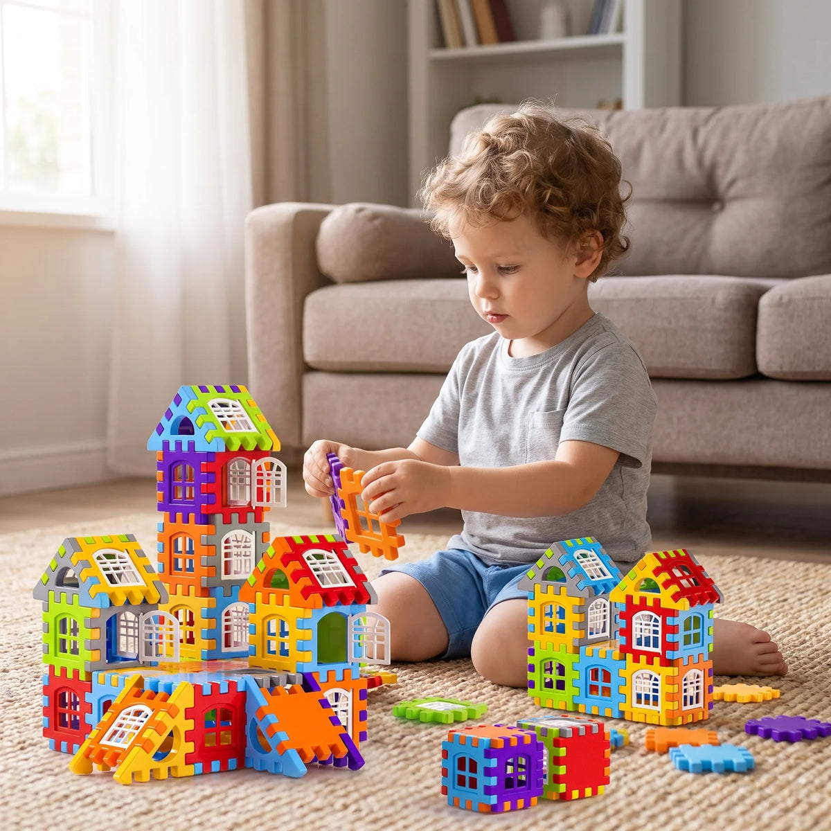 Creative Interlocking Building Blocks Set for Kids