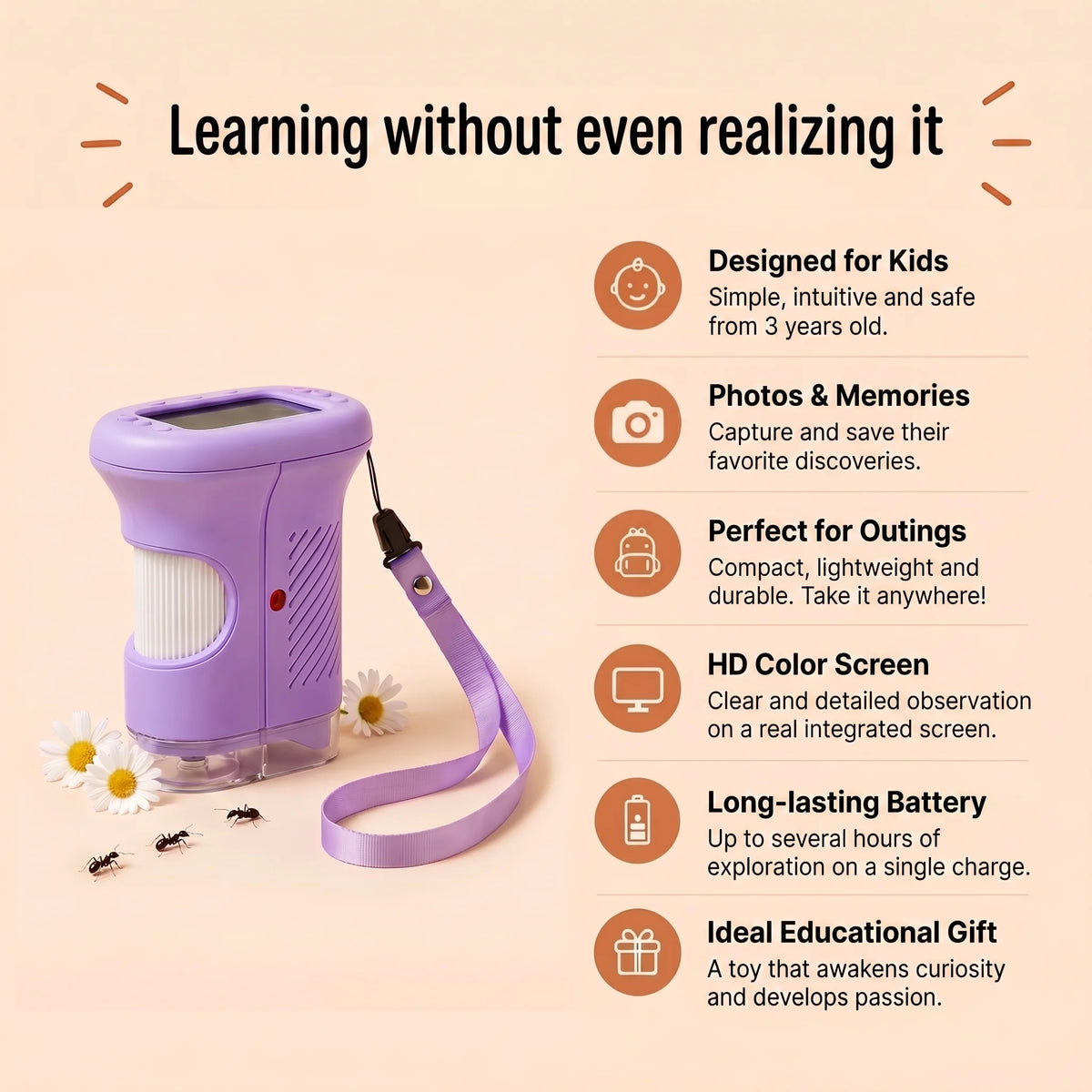 🔬 MicroScope™ – 1000× Kids Digital Microscope 🕵️‍♂️