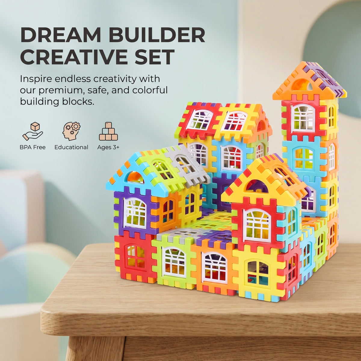 Creative Interlocking Building Blocks Set for Kids